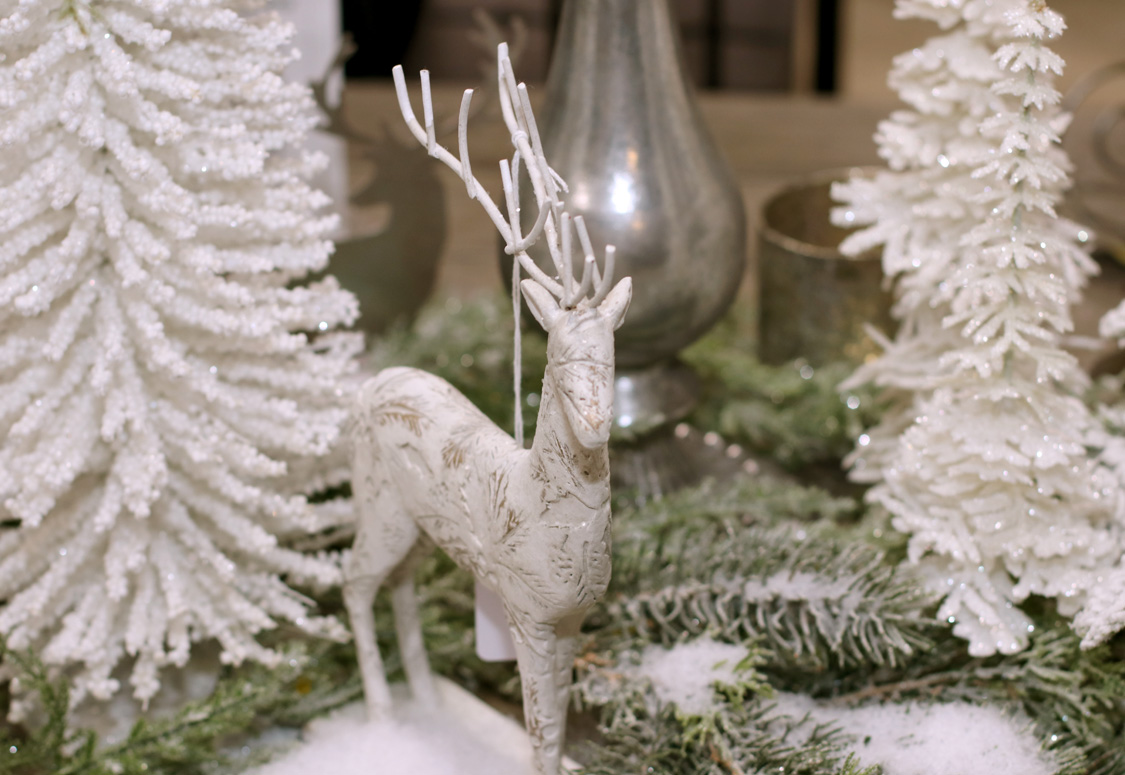 White Reindeer and Trees