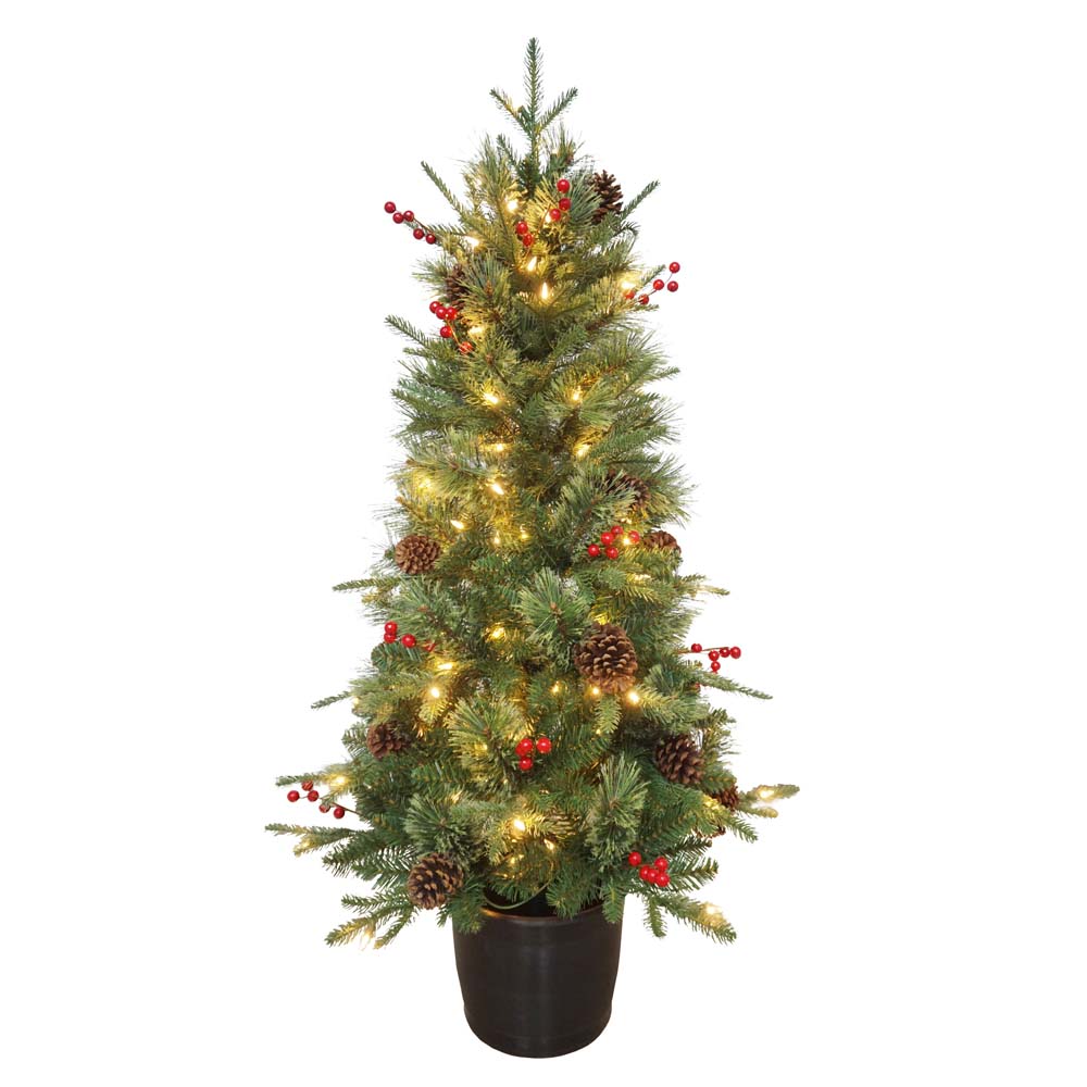 4.5' Cashmere Cone & Berry Entrance Tree Down to Earth Living